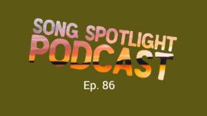 brownish green background slide with title of podcast and episode number 86