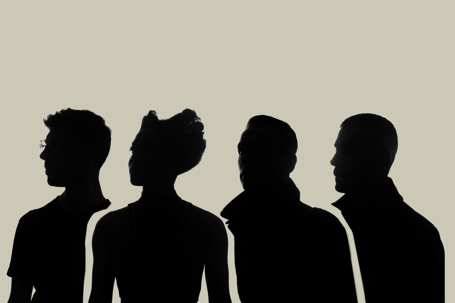 silhouette of 4 headshots