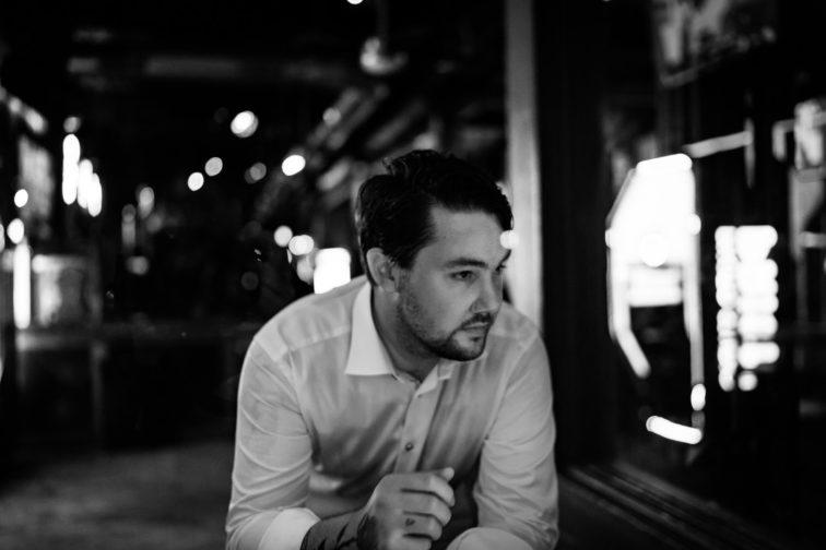 man sitting at a table alone