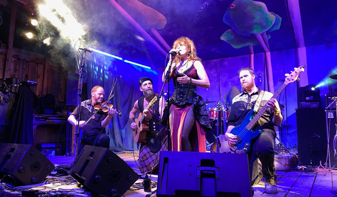 band performing on stage