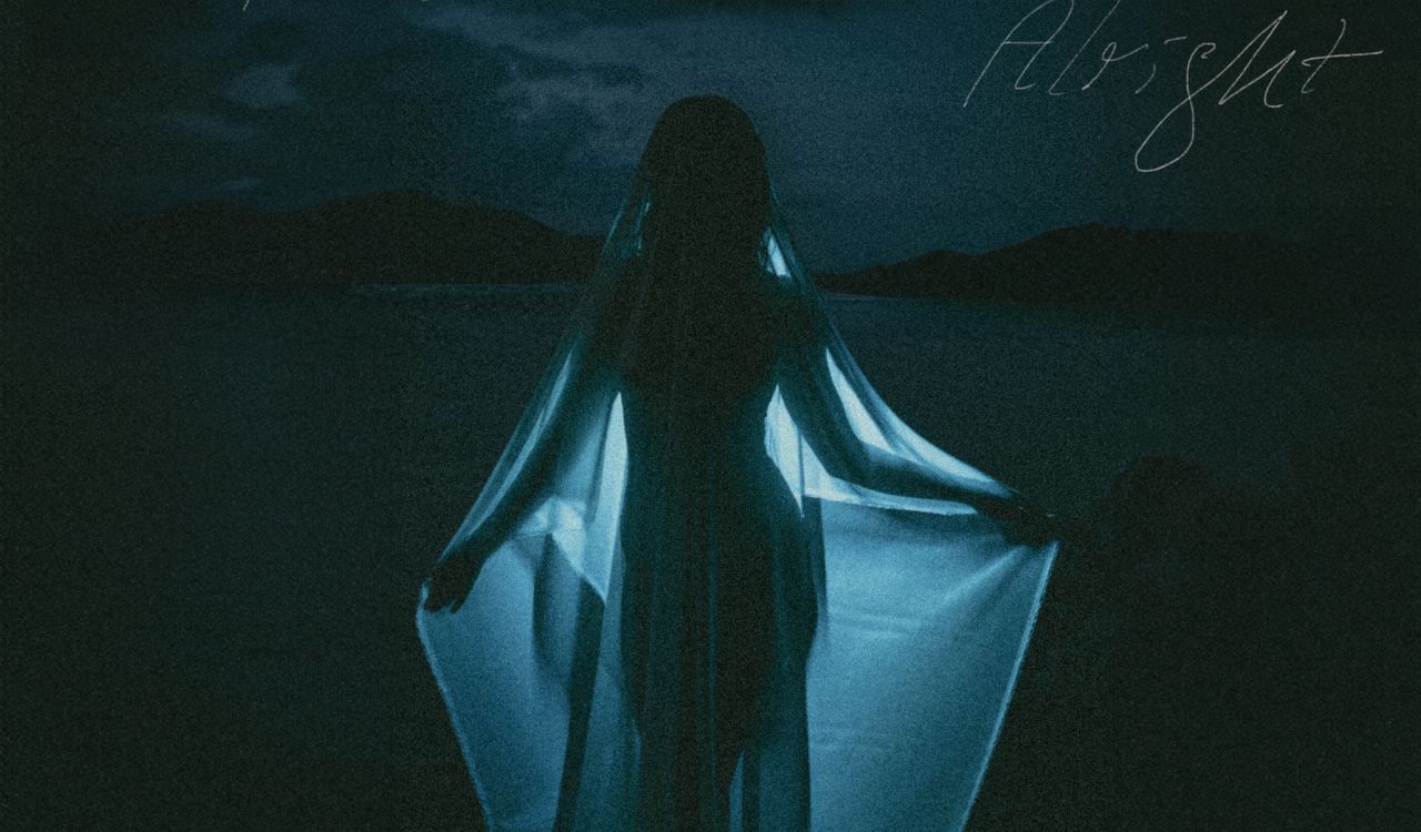woman wearing translucent white gown in the dark