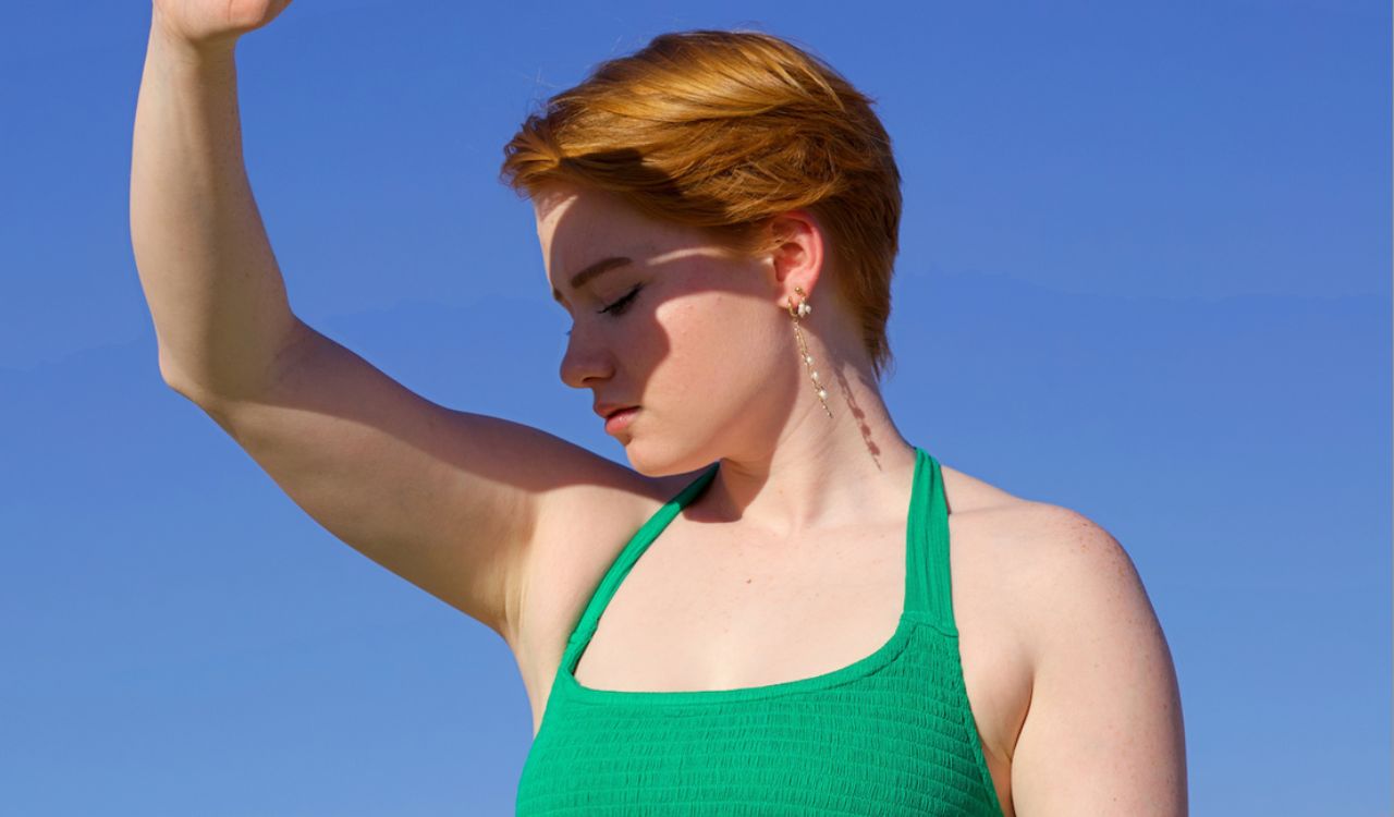 female singer outside on a sunny day